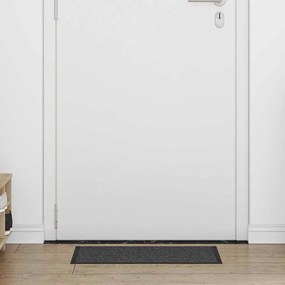 vidaXL Tapete de Entrada Preto e Cinza 40 x 60 cm Polipropileno e PVC