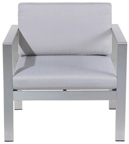 Cadeira de jardim em alumínio cinzento claro SALERNO Beliani
