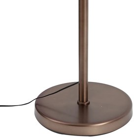 Candeeiro de pé de design bronze escuro incluindo LED com dimmer de toque - Notia Moderno