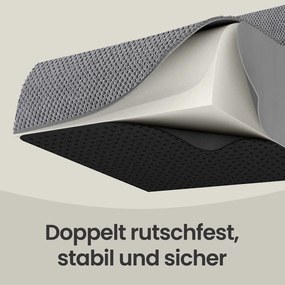 Escada para cães, de 2 degraus 40 x 40 x 30 cm Escada para animais de estimação, tecido waffle cinza ardósia