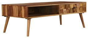Mesa centro madeira acácia maciça c/ acabam. mel 110x50x37 cm