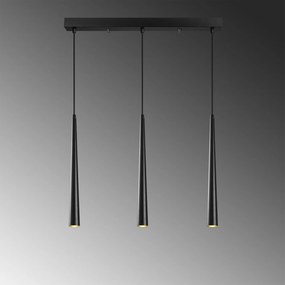 Candeeiro de Teto Ugur – Preto – 58 x 5 cm