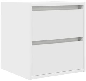 Mesas de cabeceira de parede 2 pcs 38x34x40cm branco