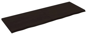 vidaXL Tampo de mesa 180x60x(2-4) cm carvalho tratado castanho-escuro