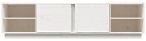 Móvel de TV 156x40x40 cm madeira de pinho maciça branco
