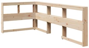 Cama com estante sem colchão 90x190 cm pinho maciço