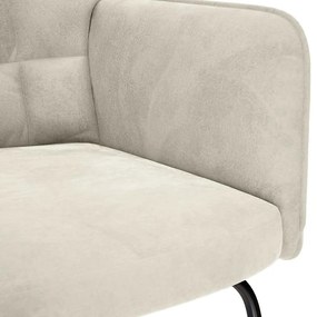 Cadeira de baloiço veludo cor creme