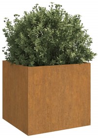 Vaso/floreira 42x40x39 cm aço corten