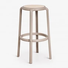 Pacote De 4 Bancos Altos Omara Moka Brown & ↑75 Cm - Sklum