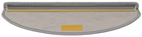 Tapetes escada adesivos aspeto sisal 30pcs 65x21x4 cm prateado
