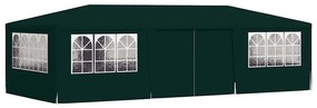 Tenda festas profissional c/ paredes laterais 4x9m 90g/m² verde