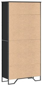 Estante 80x31x169 cm derivados de madeira preto