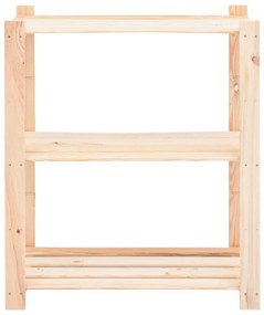 10 unidades arrumação 3 prateleiras 80x38x90cm pinho 150 kg