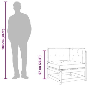 Poltrona 60 cm tecido castanho