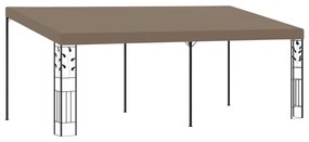 vidaXL Gazebo de parede 6x3x2,5 m cinzento-acastanhado