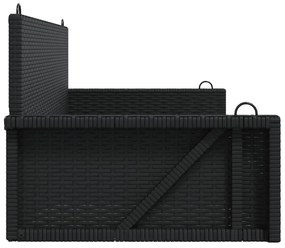 Banco baloiço 119x56x48 cm vime PE preto