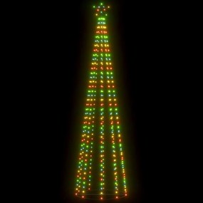Árvore de Natal em cone 400 luzes LED multicor 100x360 cm