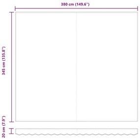 Tecido de Substituição para Toldo para Estrutura 4x3.5 m Cinza Claro