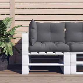 47466 vidaXL Almofadões de paletes 3 pcs tecido antracite