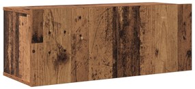 Conjunto de 4 Peças de Armário para TV em Madeira Envelhecida e Madeir