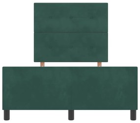 Cama vidaXL Verde Escuro 120x200 cm Veludo