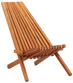 Cadeira lounge de exterior dobrável madeira de acácia maciça