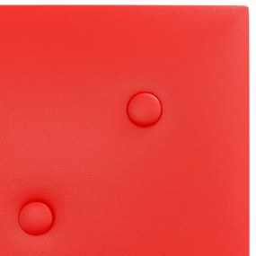 Painel parede 12 pcs 30x30cm couro artificial 1,08 m² vermelho
