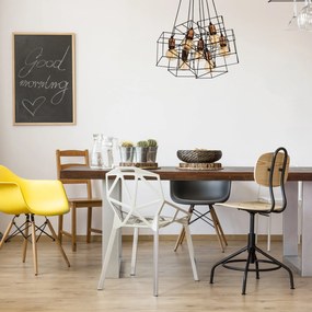 Chandelier Fellini – Preto e Cobre – 40 x 60 cm