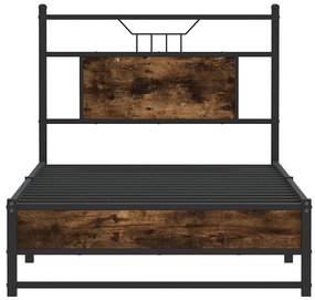 Estrutura cama s/ colchão derivados de madeira carvalho fumado