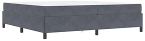 Estrutura da Cama Branco e Cinza Claro 200 x 200 cm Veludo