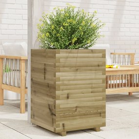vidaXL Vaso/floreira de jardim 50x50x72 cm madeira de pinho impregnada