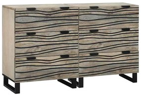 vidaXL Aparadores com gaveta Outros com armazenamento 2 pcs Branco 60 x 33,5 x 75 cm