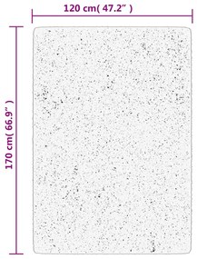 Tapete shaggy de pelo alto PAMPLONA 120x170 cm creme