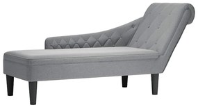 Chaise lounge c/ almofada/apoio de braços direito tecido