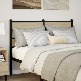 vidaXL Cabeceira de substituição 120cm derivados madeira/ferro carvalho sonoma