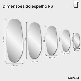 Espelho oval biselado Pure R6