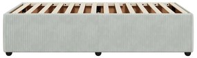 Estrutura de cama sem colchão 90x190 cm veludo cinzento-claro