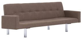 Sofá-Cama Luppin em Tecido - Castanho - Design Moderno