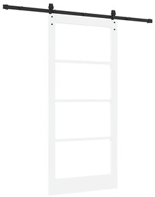 Conjunto de Porta Deslizante com Ferragens vidaXL Branca 93x202 cm de