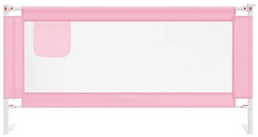 Barra de segurança p/ cama infantil tecido 180x25 cm rosa