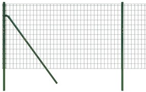 Cerca de malha de arame 0,8x25 m aço galvanizado verde