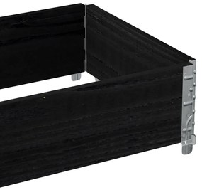Colar para paletes 100x50 cm madeira de pinho maciça preto
