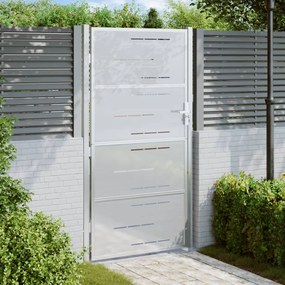 Portão de jardim 100x180 cm aço inoxidável