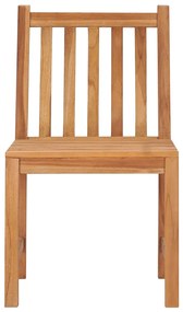 3 pcs conjunto de jantar p/ jardim madeira de teca maciça