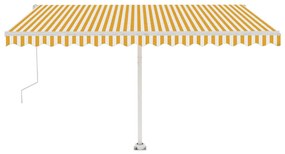 Toldo automático independente 400x300 cm amarelo e branco