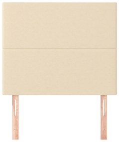 Cabeceira de cama 2 pcs tecido 80x5x78/88 cm creme