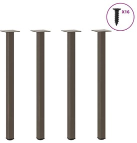 Pés de mesa de console 4 peças aço natural 72-74 cm aço