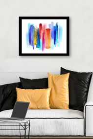 Pintura Decorativa em MDF com Moldura SC1148 – Multicolor – 41 x 56 cm