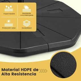 Suporte de base de 4 peças para guarda-sóis reabastecível, Para Guarda Sois de base quadrada (NÃO INCLUIDA) para encher com água, para jardim, pátio e