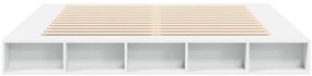 Estrutura de cama 180x200 cm derivados de madeira branco